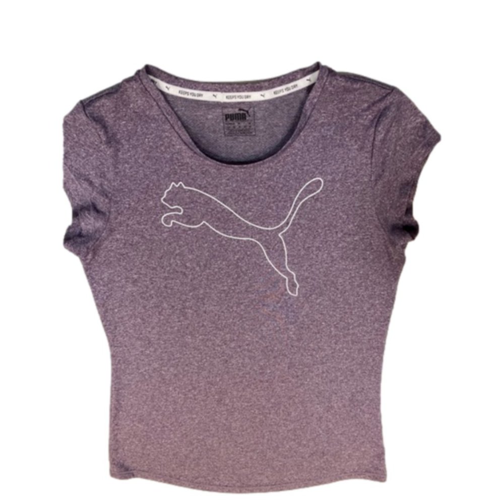 Cute puma t with cap sleeves and mesh back size small EUC